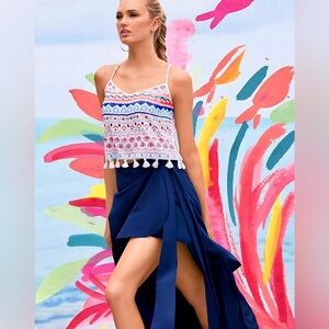 Lilly Pulitzer NWT Katen Top Treasure Embroidery